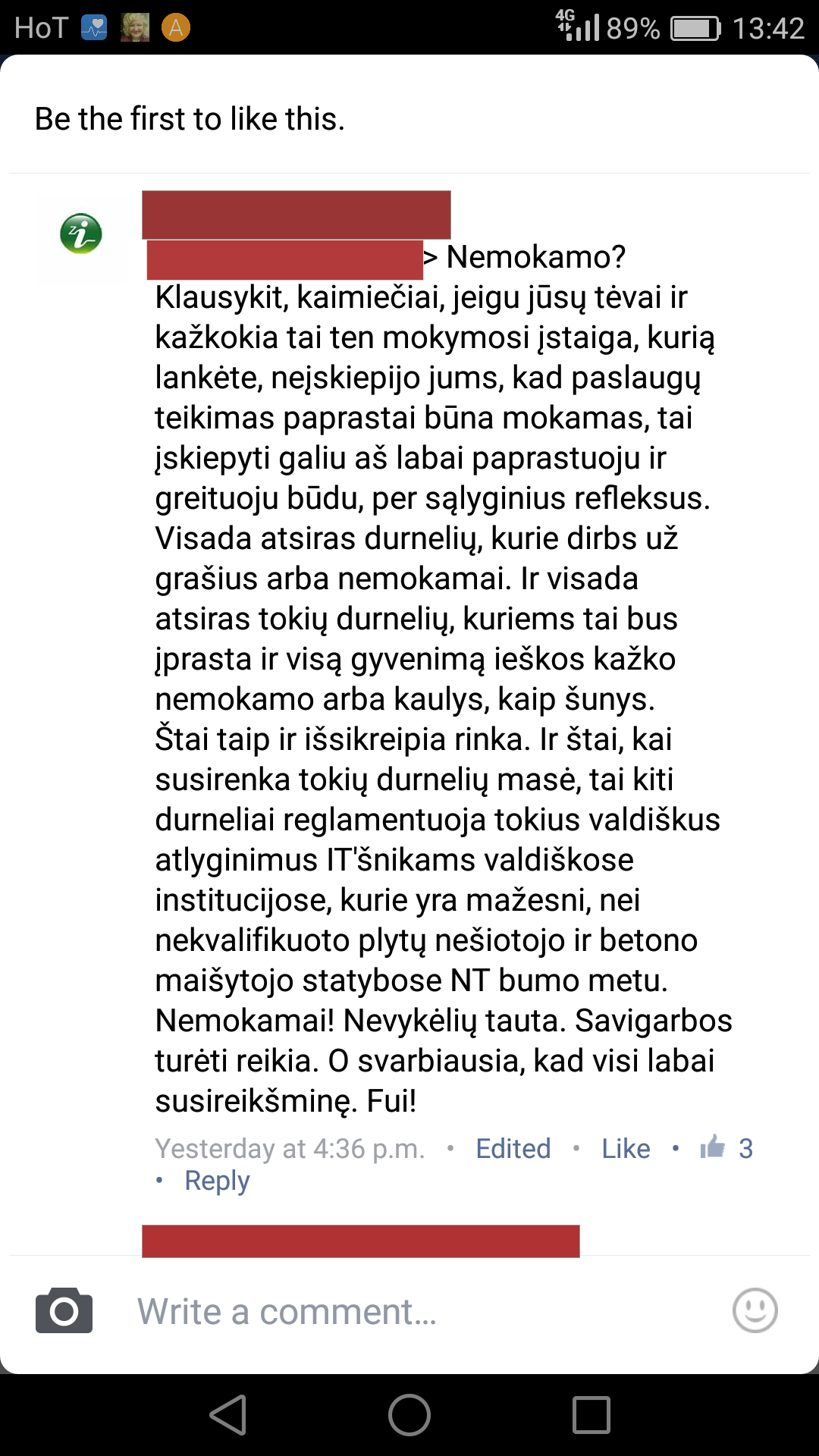 facebook komentaras
